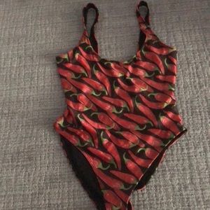 Chili pepper swimsuit or bodysuit